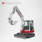 Takeuchi TB 250-2 Minibagger 2,5 Tonnen mieten Würzburg Bamberg Umgebung