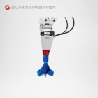 Baumstumpfbohrer Baggerzubehör Entfernen von Wurzelstöcken mieten Würzburg Bamberg Umgebung